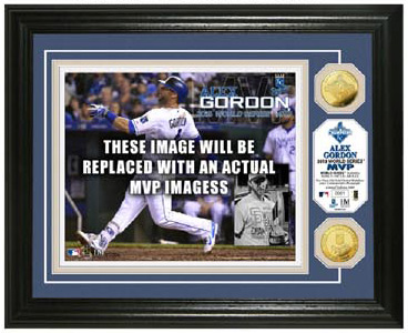 Kansas City Royals Salvador Perez Gold Coin Photo Mint - 2015 World Series MVP