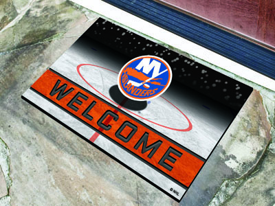 New York Islanders Door Mat 18x30 Welcome Crumb Rubber - Special Order