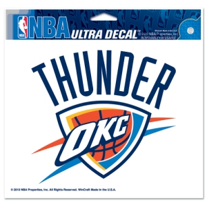 Oklahoma City Thunder Decal 5x6 Ultra