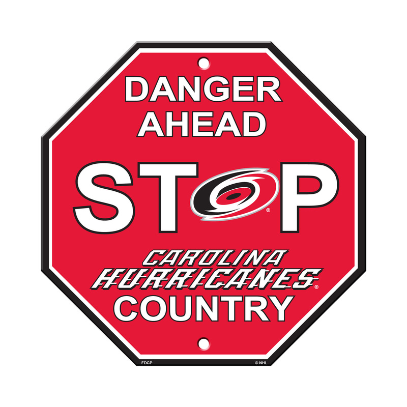 Carolina Hurricanes Sign 12x12 Plastic Stop Style CO