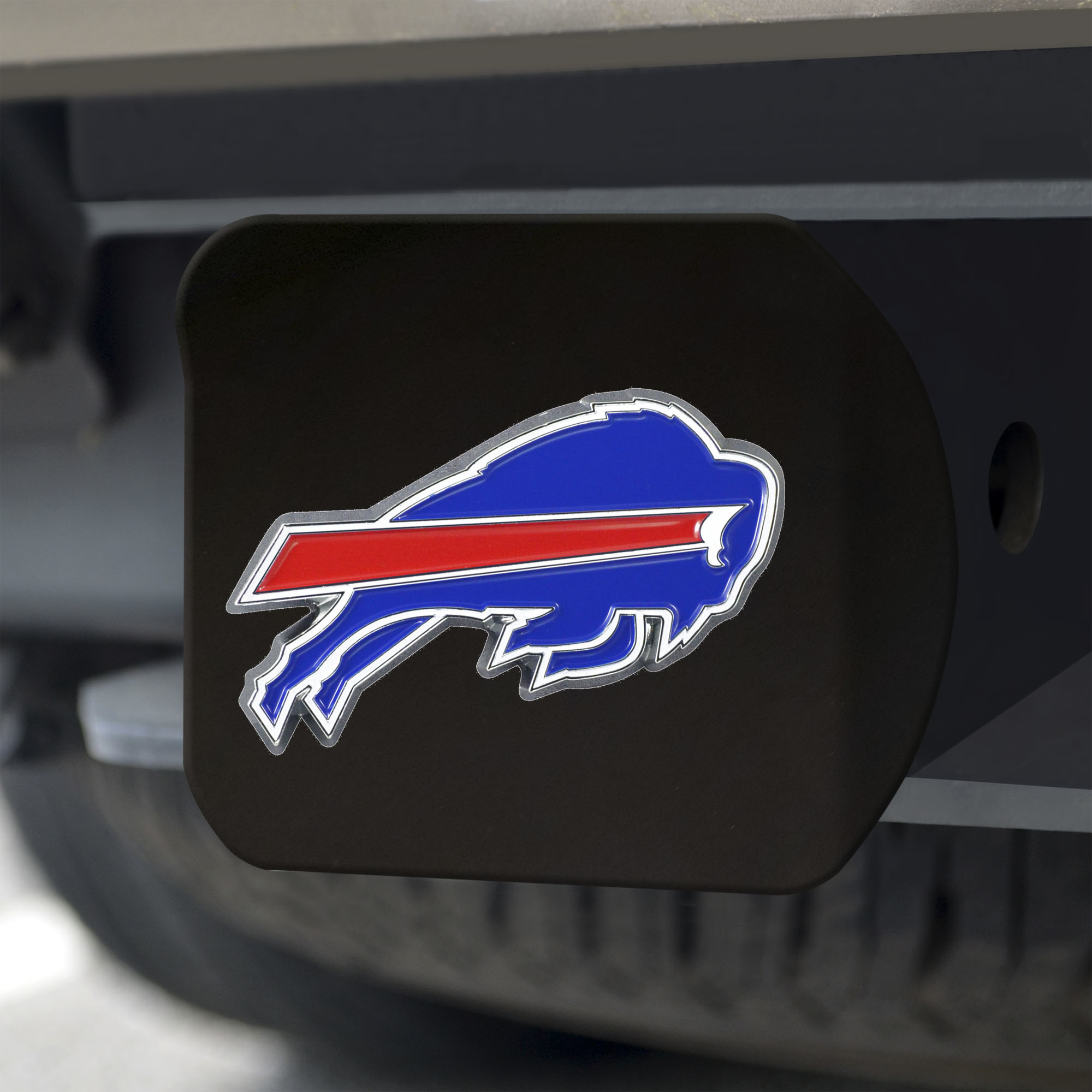 Buffalo Bills Hitch Cover Color Emblem on Black