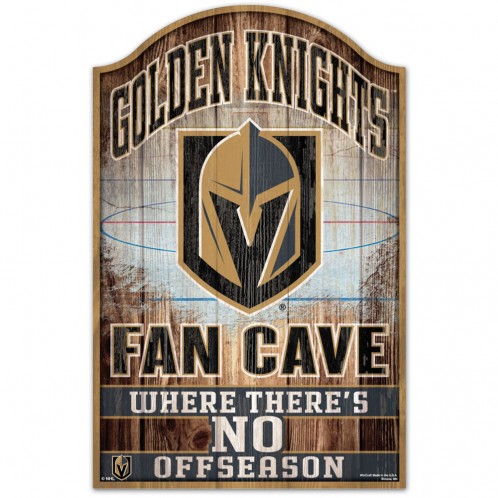 Vegas Golden Knights Sign 11x17 Wood Fan Cave Design - Special Order