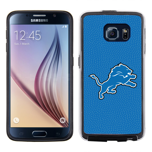 Detroit Lions Phone Case Team Color Football Pebble Grain Feel Samsung Galaxy S6 CO