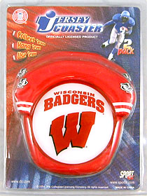 Wisconsin Badgers Coaster Set Jersey Style CO