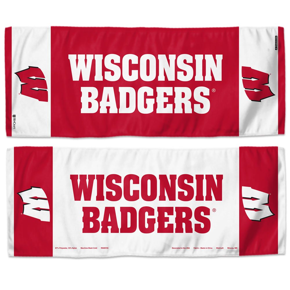 Wisconsin Badgers Cooling Towel 12x30 - Special Order