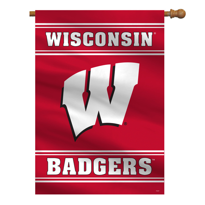 Wisconsin Badgers Banner 28x40 House Flag Style 2 Sided CO