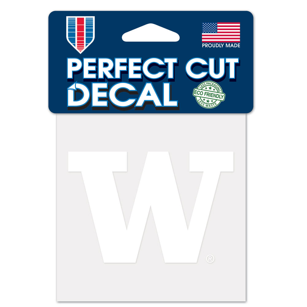 Washington Huskies Decal 4x4 Perfect Cut White - Special Order