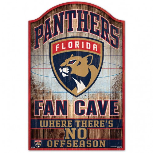 Florida Panthers Sign 11x17 Wood Fan Cave Design - Special Order