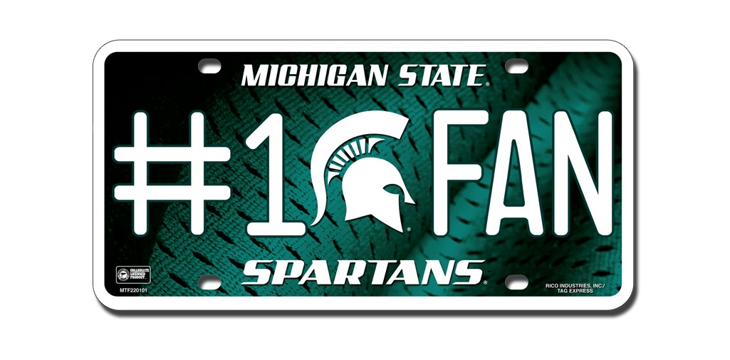 Michigan State Spartans License Plate #1 Fan