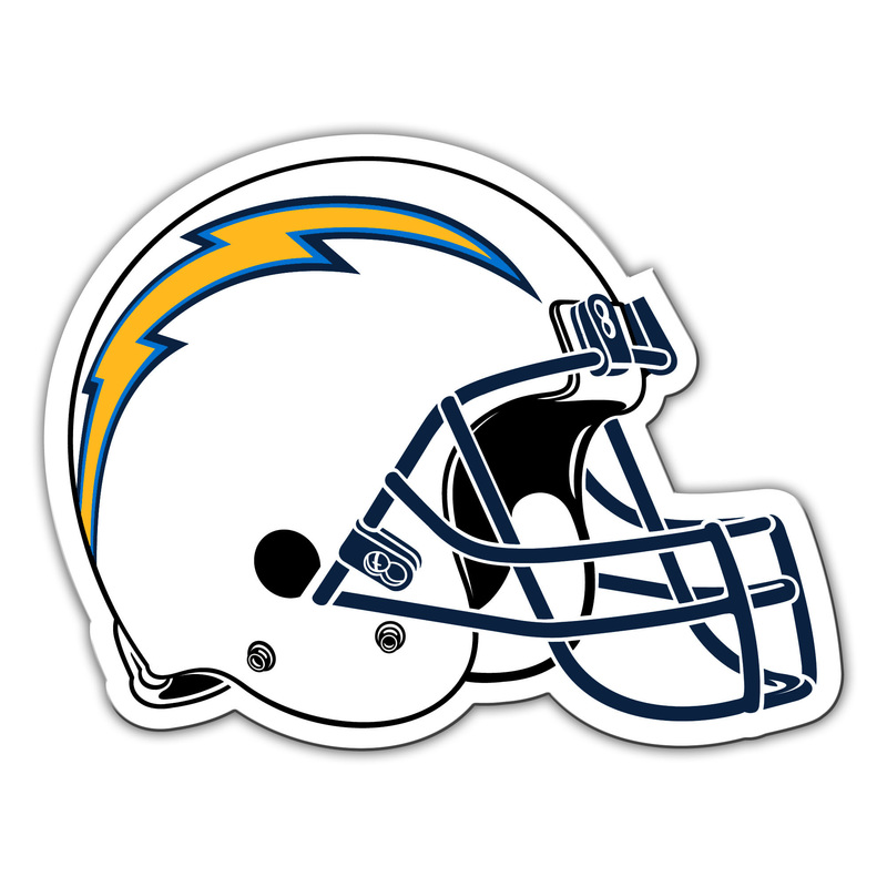Los Angeles Chargers Magnet Car Style 12 Inch Helmet Design CO