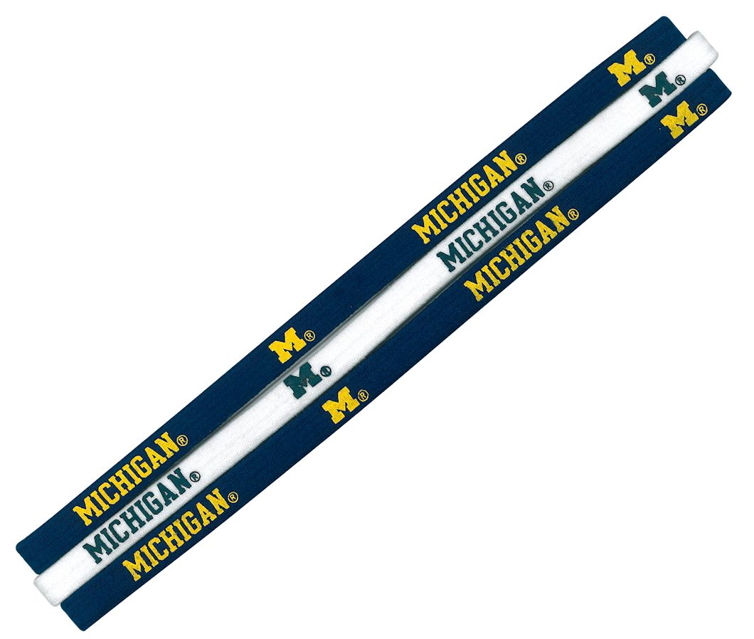 Michigan Wolverines Elastic Headbands - Special Order