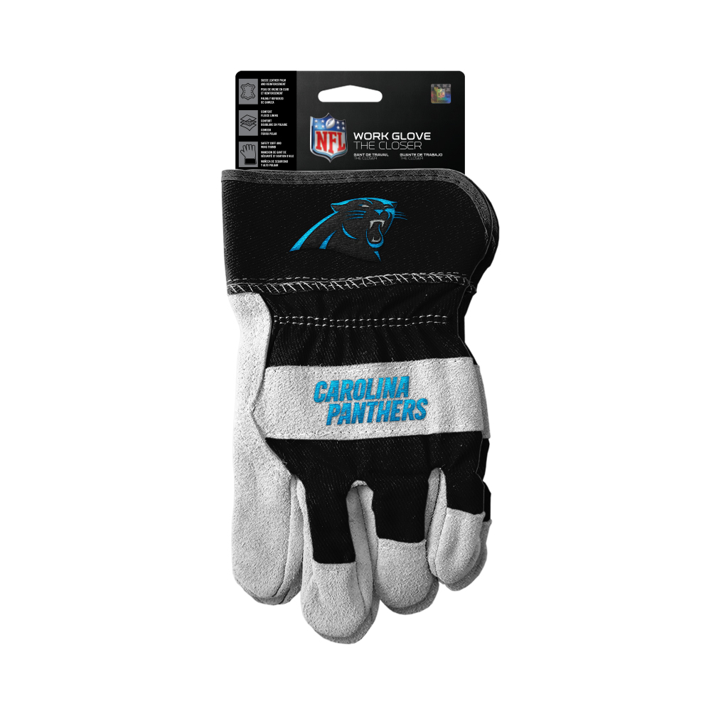 Carolina Panthers Gloves Work Style The Closer Design