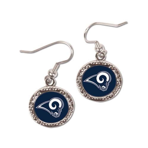 Los Angeles Rams Earrings Round Style - Special Order