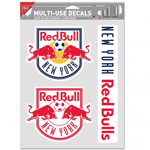 New York Red Bulls Decal Multi Use Fan 3 Pack Special Order