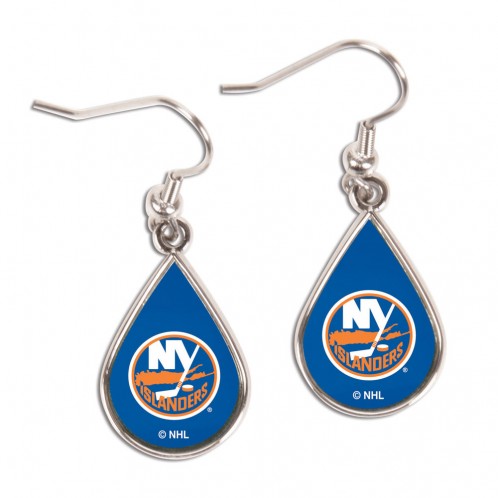 New York Islanders Earrings Tear Drop Style - Special Order