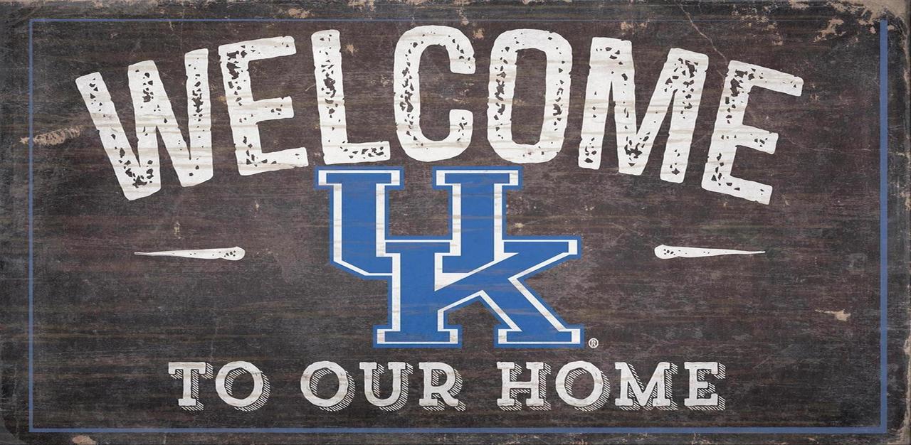 Kentucky Wildcats Sign Wood 6x12 Welcome To Our Home Design - Special Order