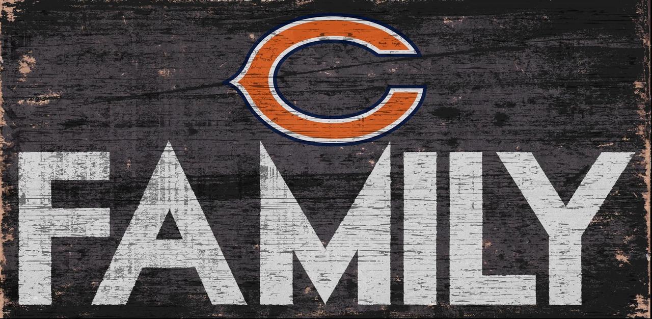 Chicago Bears Sign Wood 12x6 Family Design - Special Order