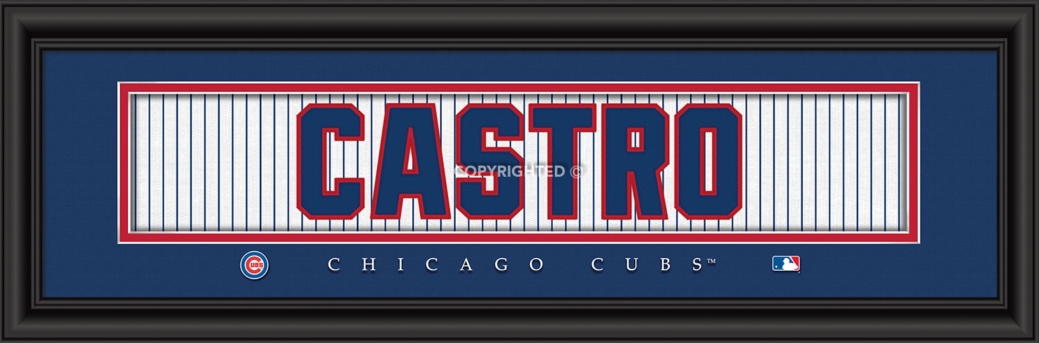 Chicago Cubs Print 8x24 Signature Style Starlin Castro
