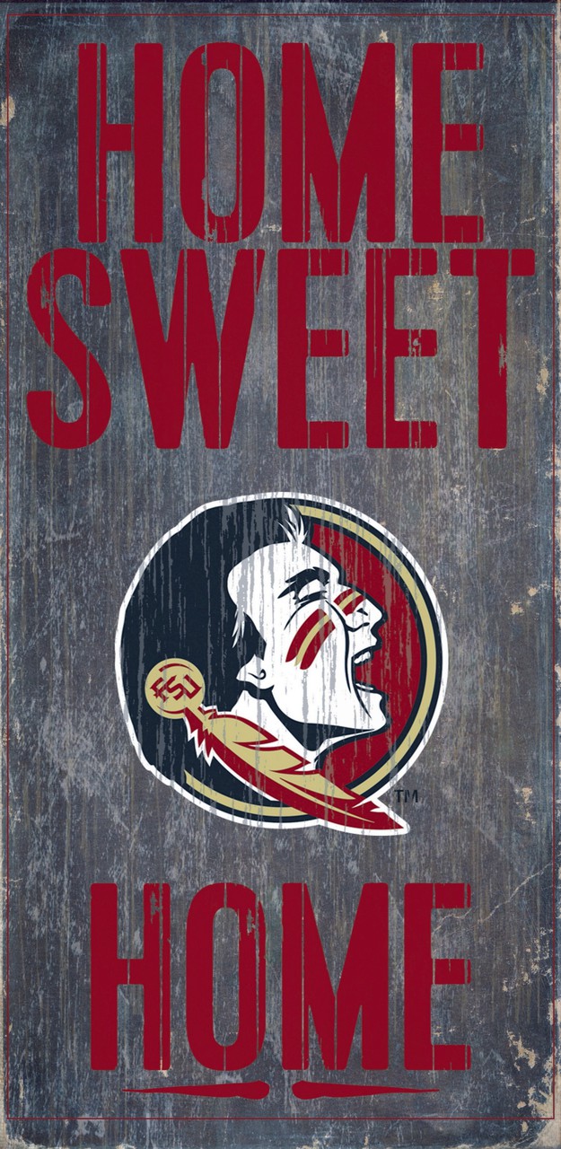 Florida State Seminoles Wood Sign - Home Sweet Home 6x12