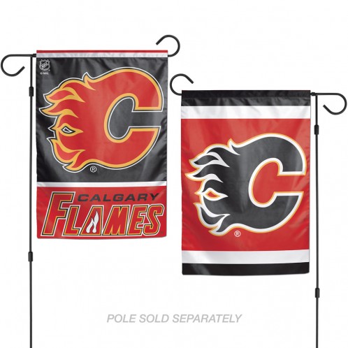 Calgary Flames Flag 12x18 Garden Style 2 Sided - Special Order