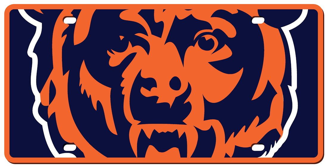 Chicago Bears License Plate - Acrylic Mega Style