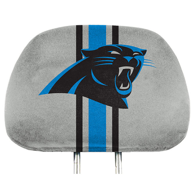 Carolina Panthers Headrest Covers Full Printed Style - Special Order
