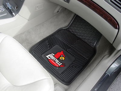 Louisville Cardinals Car Mats Heavy Duty 2 Piece Vinyl - Special Order