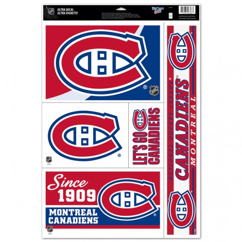Montreal Canadiens Decal 11x17 Multi Use 5 Decals - Special Order
