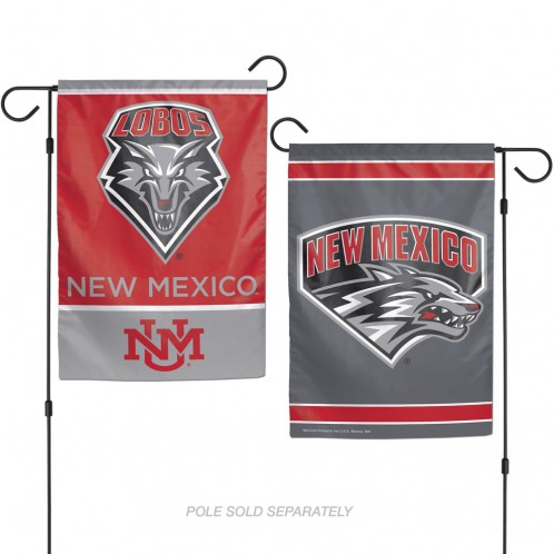New Mexico Lobos Flag 12x18 Garden Style 2 Sided - Special Order