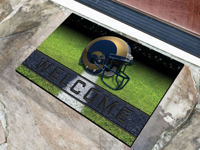 Los Angeles Rams Door Mat 18x30 Welcome Crumb Rubber - Special Order