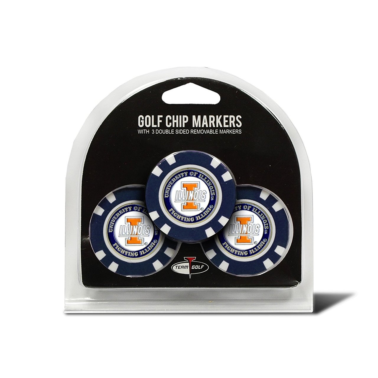 Illinois Fighting Illini Golf Chip with Marker 3 Pack - Special Order
