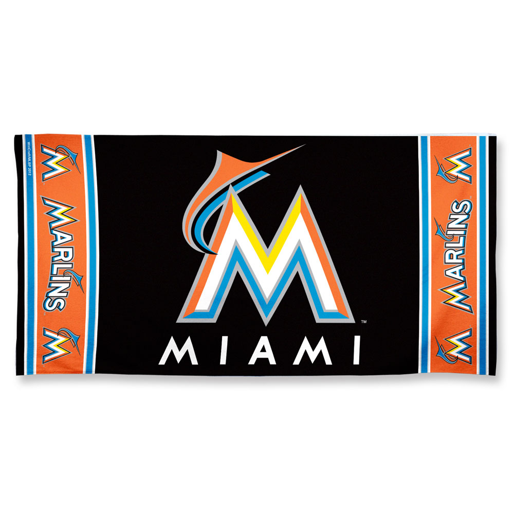 Miami Marlins Towel 30x60 Beach Style - Special Order