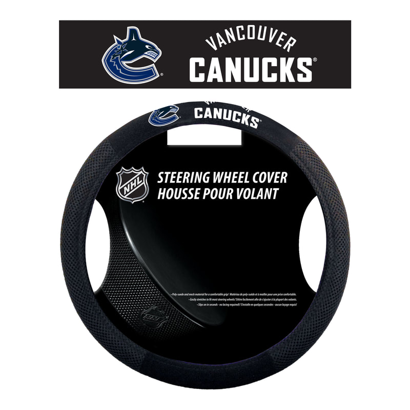 Vancouver Canucks Steering Wheel Cover Mesh Style CO