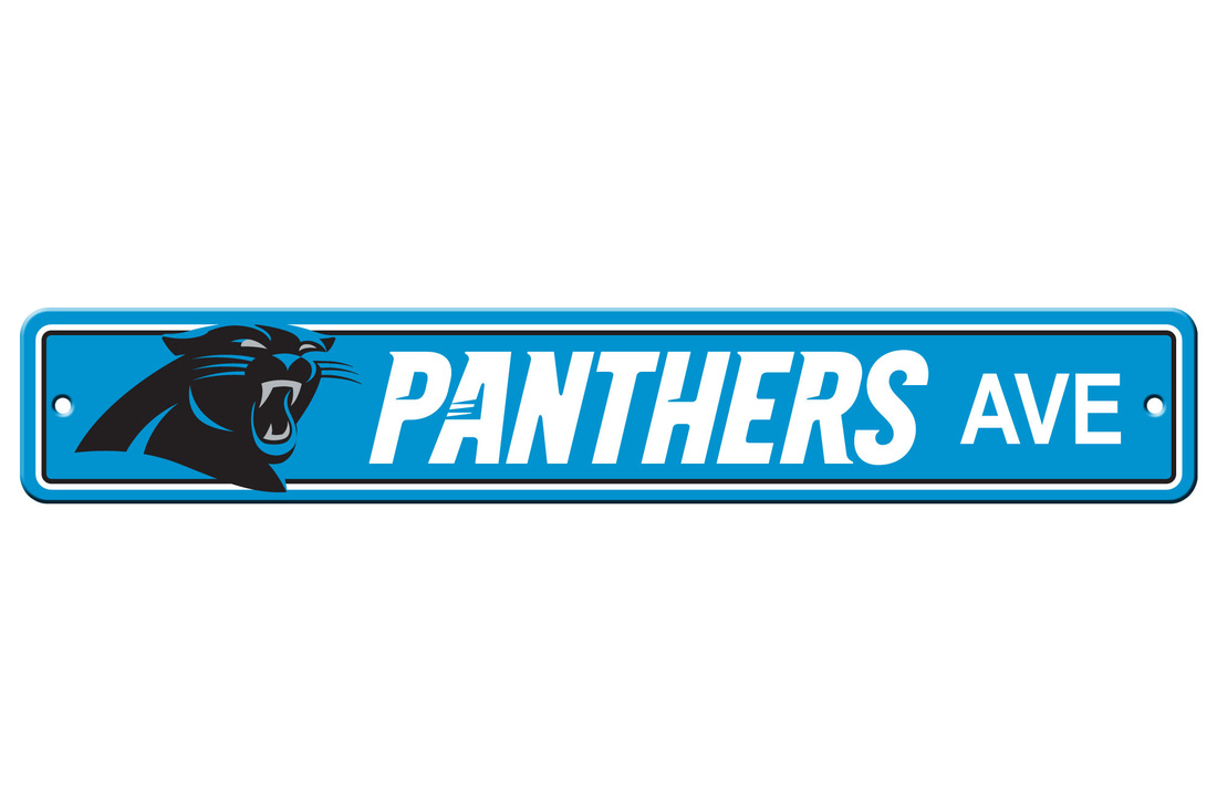 Carolina Panthers Sign 4x24 Plastic Street Style - Special Order