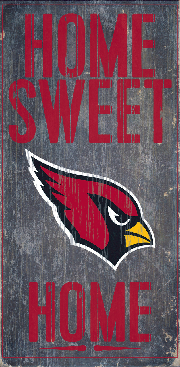 Arizona Cardinals Wood Sign - Home Sweet Home 6x12
