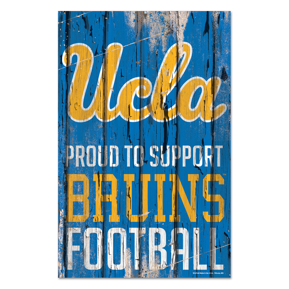 UCLA Bruins Sign 11x17 Wood Proud to Support Design - Special Order