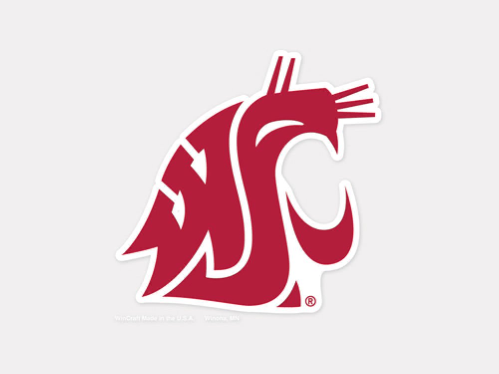 Washington State Cougars Decal 4x4 Perfect Cut Color