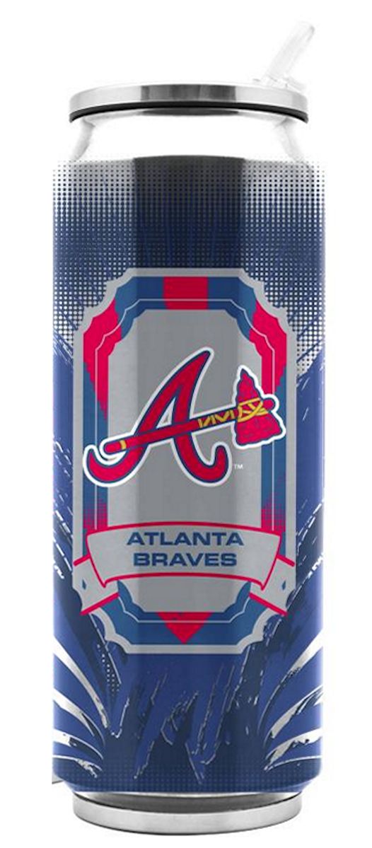 Atlanta Braves Stainless Steel Thermo Can - 16.9 ounces - Special Order