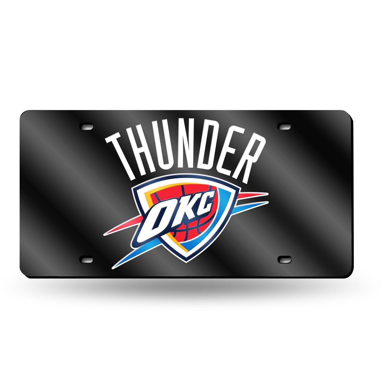 Oklahoma City Thunder License Plate Laser Cut Black