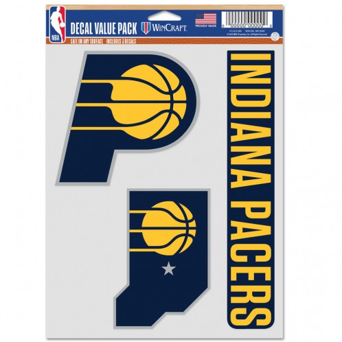 Indiana Pacers Decal Multi Use Fan 3 Pack Special Order