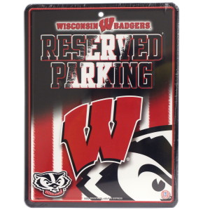 Wisconsin Badgers Sign Metal Parking - Special Order