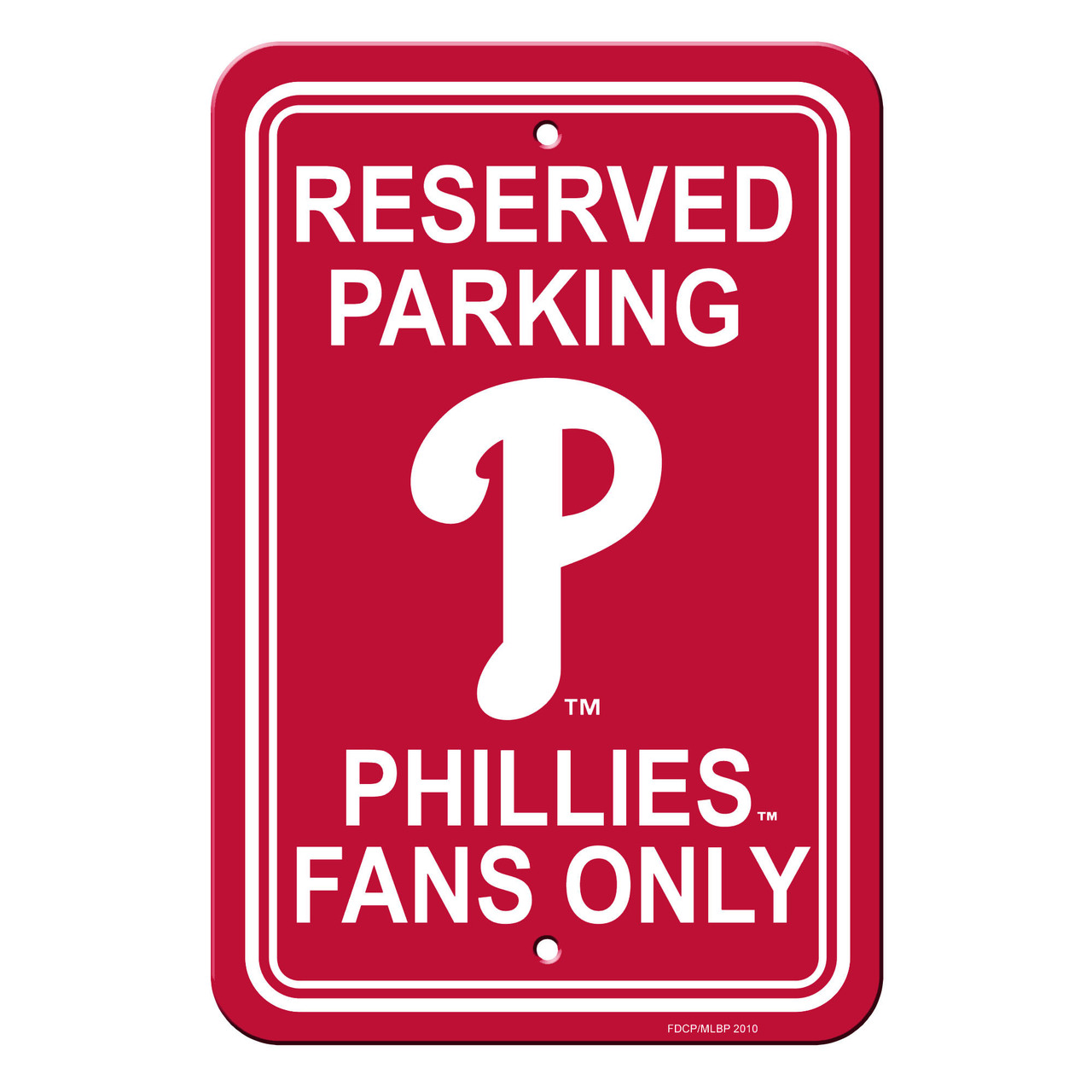Philadelphia Phillies Sign 12x18 Plastic Reserved Parking Style CO