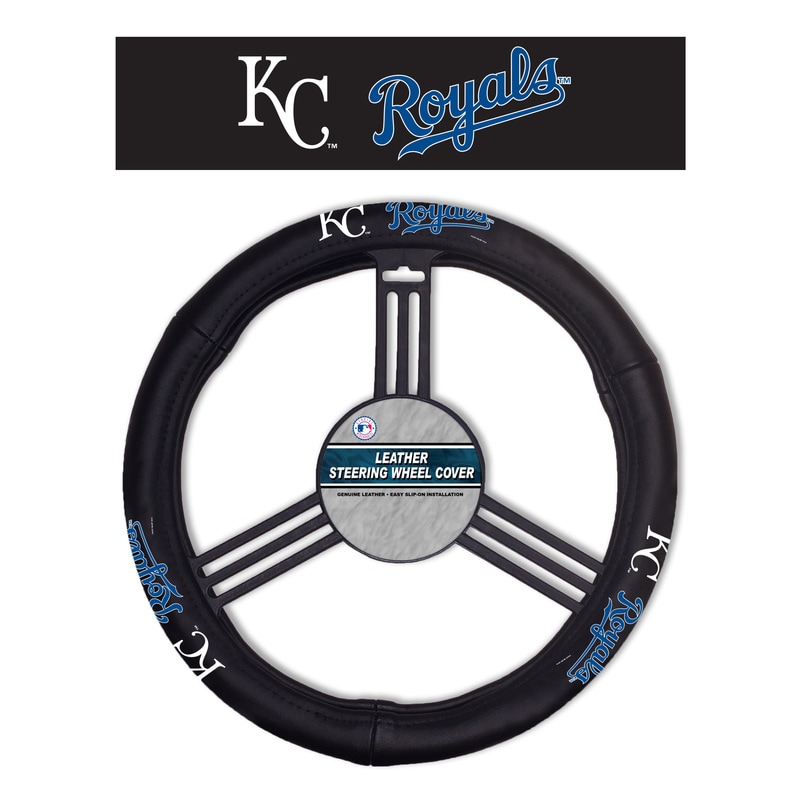 Kansas City Royals Steering Wheel Cover Leather CO