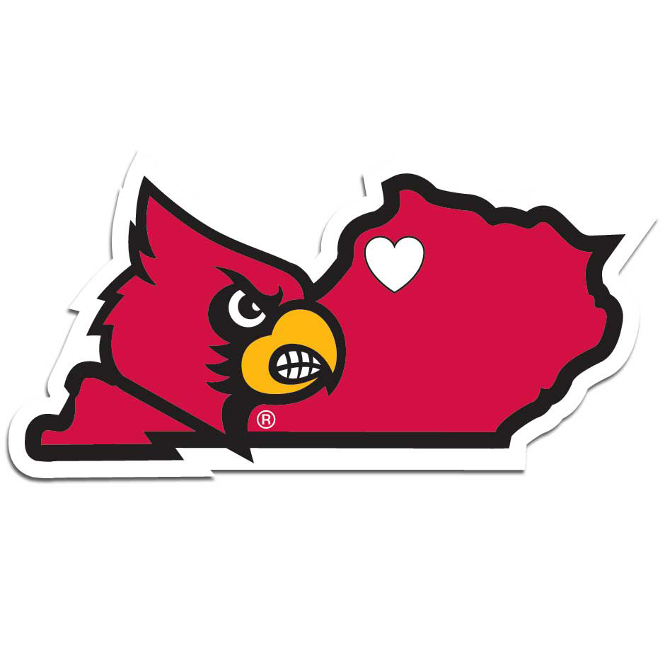 Louisville Cardinals Decal Home State Pride Style - Special Order