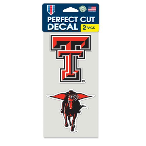 Texas Tech Red Raiders Set of 2 Die Cut Decals - Special Order