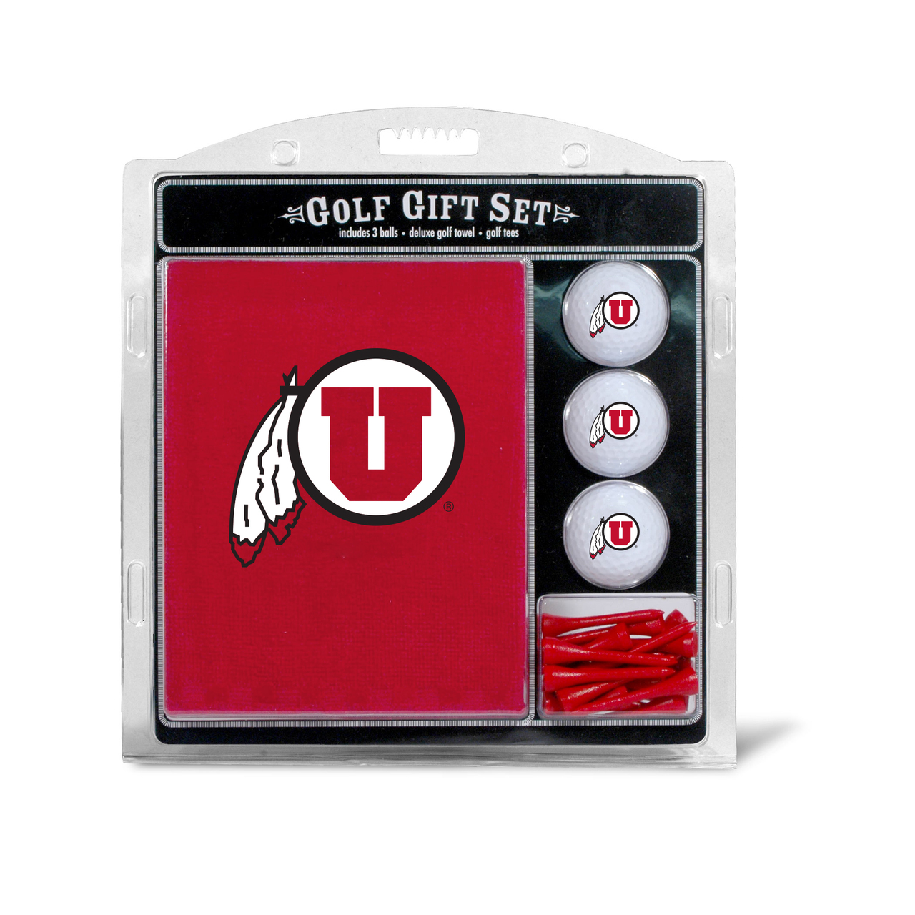 Utah Utes Golf Gift Set with Embroidered Towel - Special Order