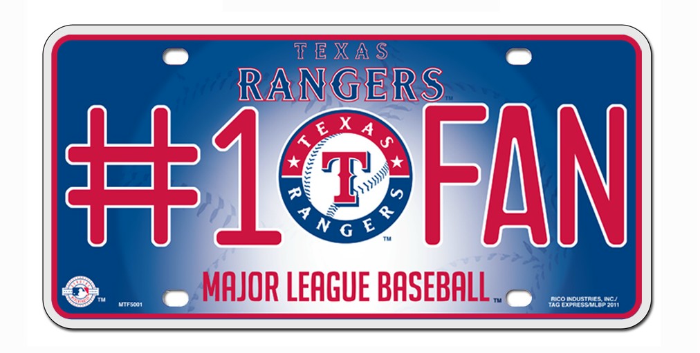 Texas Rangers License Plate #1 Fan