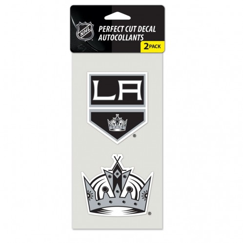 Los Angeles Kings Decal 4x4 Perfect Cut Set of 2 - Special Order