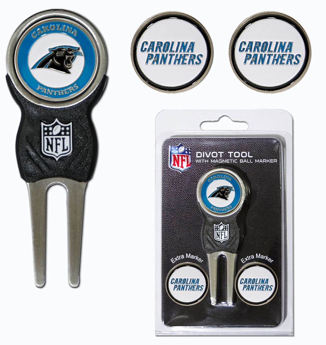 Carolina Panthers Golf Divot Tool with 3 Markers - Special Order