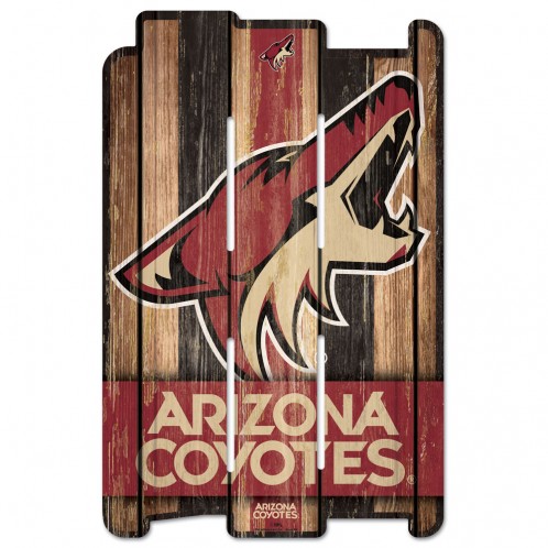 Arizona Coyotes Sign 11x17 Wood Fence Style - Special Order